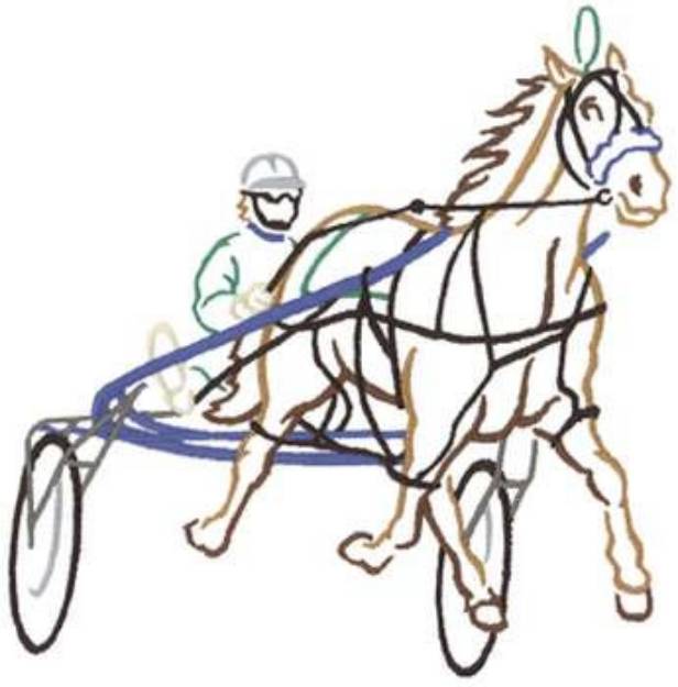 Picture of Sulky Racer Outline Machine Embroidery Design