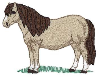 Sm. Shetland Pony Machine Embroidery Design