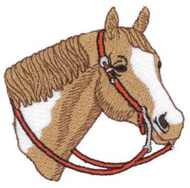 Picture of Paint Horse Head Machine Embroidery Design