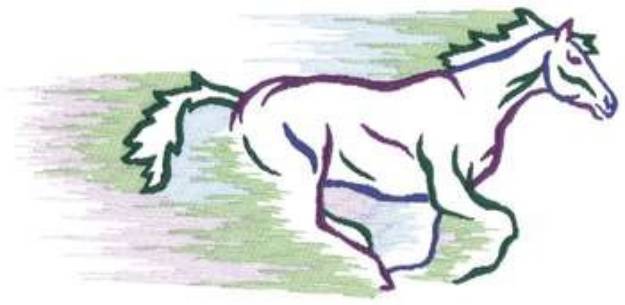 Picture of Running Horse Machine Embroidery Design