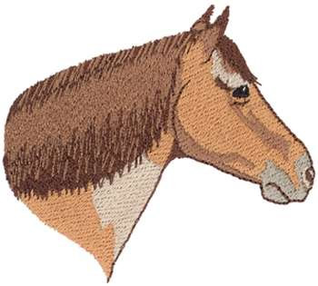 Mustang Head Machine Embroidery Design