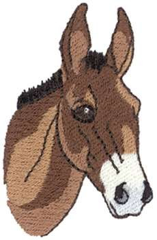 Donkey Head Machine Embroidery Design