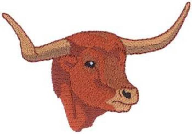 Picture of Longhorn Head Machine Embroidery Design