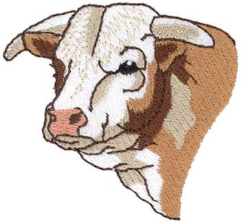 Here Bull Head Machine Embroidery Design