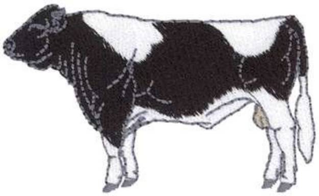 Picture of Holstein Bull Machine Embroidery Design