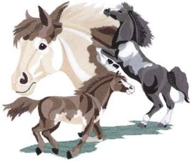 Picture of Paint Horse Collage Machine Embroidery Design