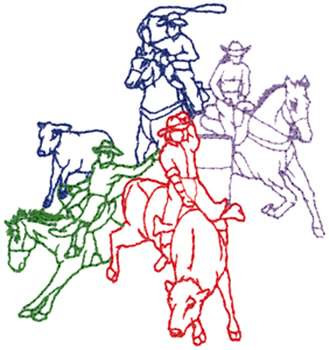 Rodeo Collage Machine Embroidery Design