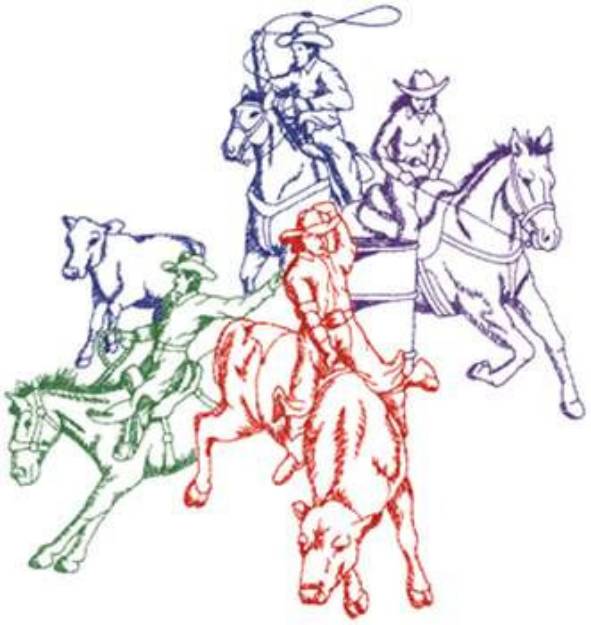 Picture of Rodeo Collage Machine Embroidery Design