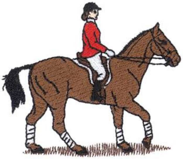Picture of English Horse & Rider Machine Embroidery Design