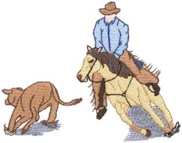 Picture of Cutting Horse Machine Embroidery Design