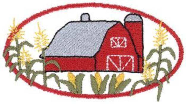Picture of Barn & Corn Machine Embroidery Design