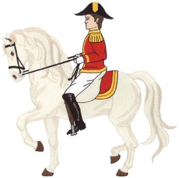 Lipizzan Horse & Rider Machine Embroidery Design