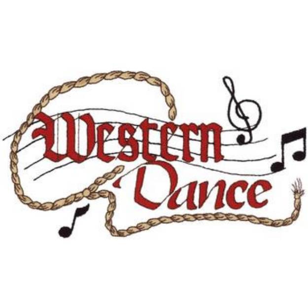 Picture of Western Dance Logo Machine Embroidery Design
