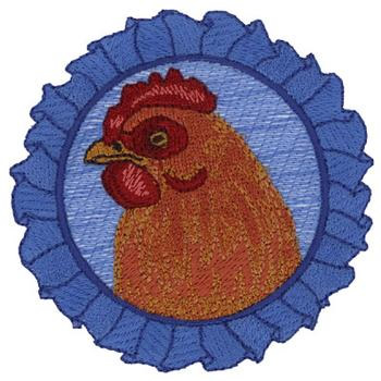 Show Chicken Logo Machine Embroidery Design