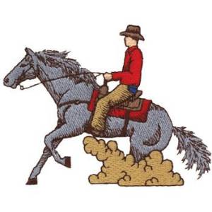 Picture of Reining Horse (mens) Machine Embroidery Design