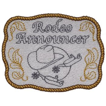 Rodeo Announcer Machine Embroidery Design