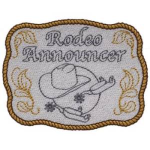 Picture of Rodeo Announcer Machine Embroidery Design