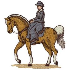 Picture of Sidesaddle Rider Machine Embroidery Design