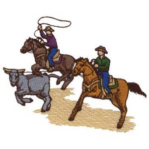 Picture of Team Roping Machine Embroidery Design