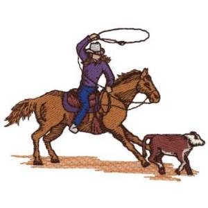 Picture of Calf Roping (womens) Machine Embroidery Design