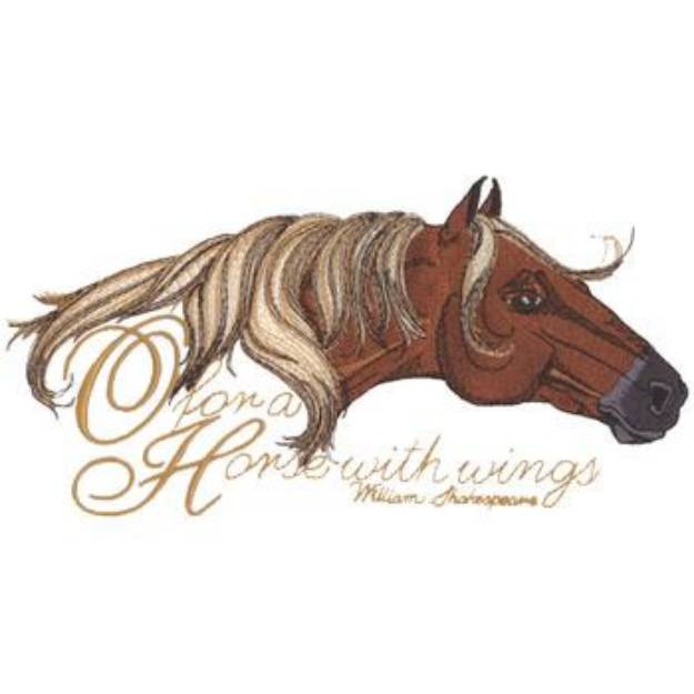 Picture of Horse With Verse Machine Embroidery Design