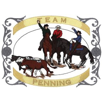 Team Penning Machine Embroidery Design
