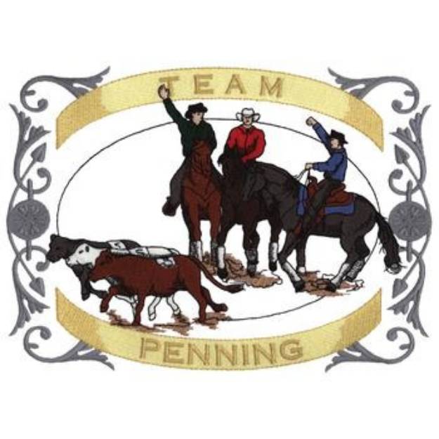 Picture of Team Penning Machine Embroidery Design