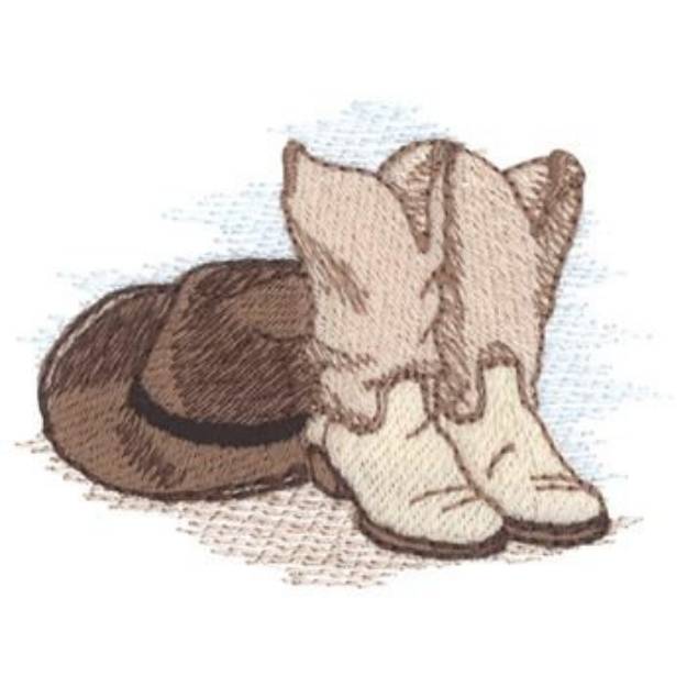 Picture of Hat & Boots Machine Embroidery Design