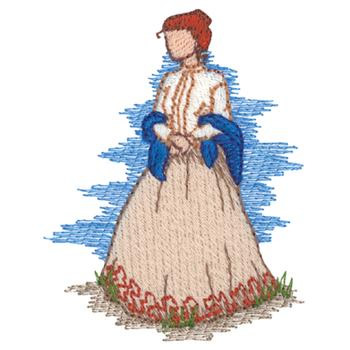 Frontier Woman Machine Embroidery Design
