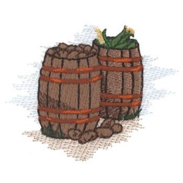 Picture of Food Barrels Machine Embroidery Design