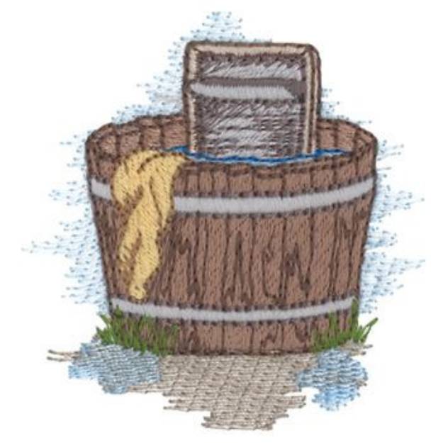 Picture of Washboard & Tub Machine Embroidery Design