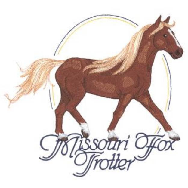 Picture of Missouri Fox Trotter Machine Embroidery Design
