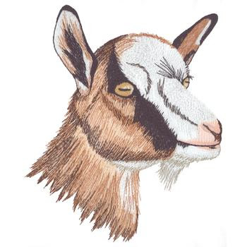 Alpine Goat Machine Embroidery Design
