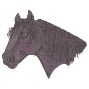 Picture of Friesian Head Machine Embroidery Design