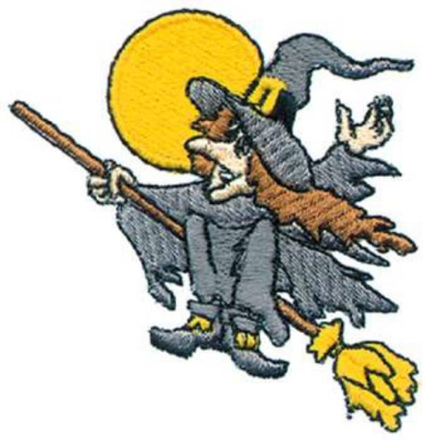 Picture of Halloween Witch Machine Embroidery Design