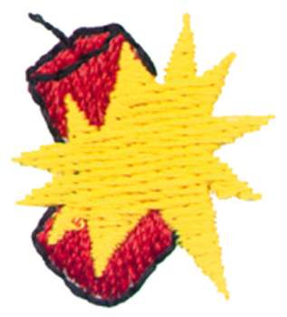 1" Firecracker Machine Embroidery Design