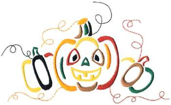 Lg. Pumpkins Machine Embroidery Design