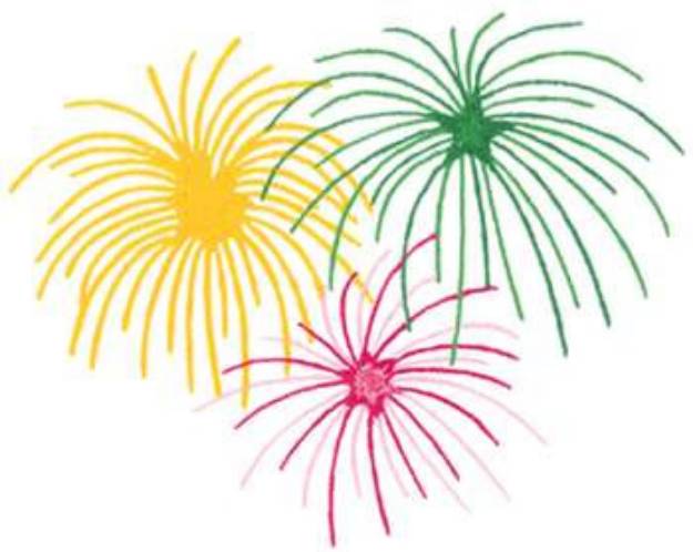 Picture of Fireworks Machine Embroidery Design