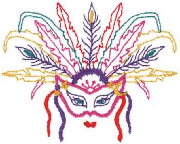 Picture of Mardi Gras Costume Machine Embroidery Design
