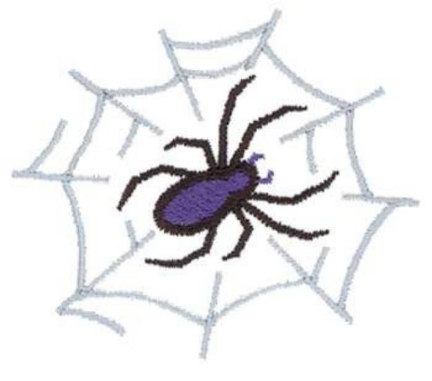 Picture of Spider With Web Machine Embroidery Design