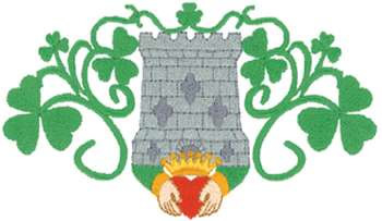 Irish Claddagh W/castle Machine Embroidery Design
