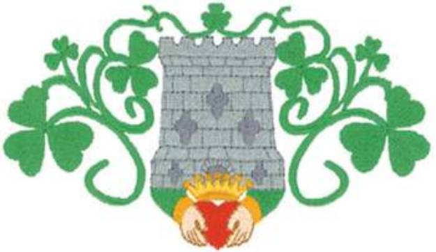 Picture of Irish Claddagh W/castle Machine Embroidery Design