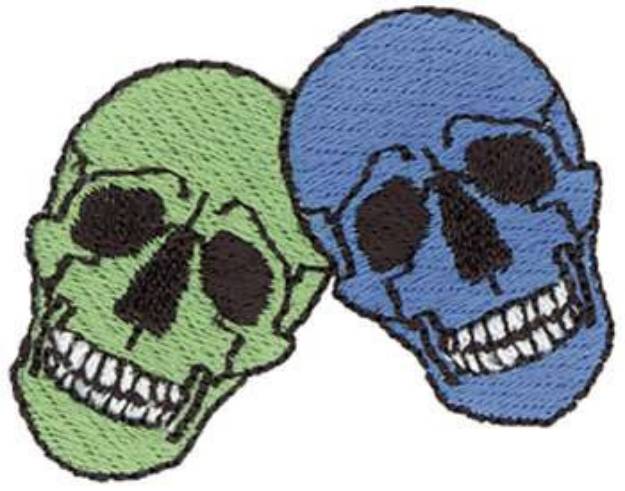 Picture of Skeleton Heads Machine Embroidery Design