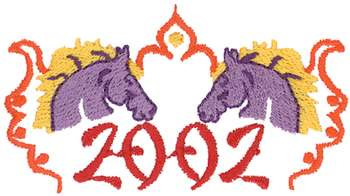 Year Of The Horse Machine Embroidery Design