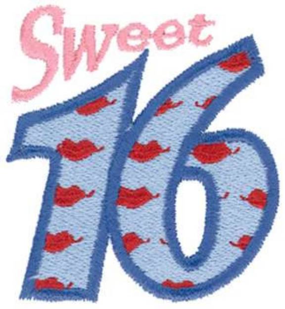 Picture of Sweet 16 Machine Embroidery Design