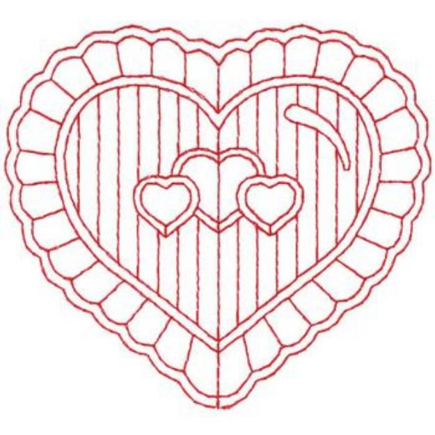 Picture of Heart Design Machine Embroidery Design