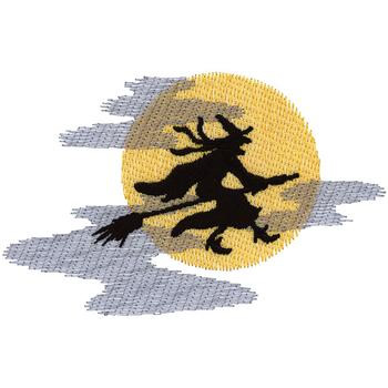 Witch & Moon Machine Embroidery Design