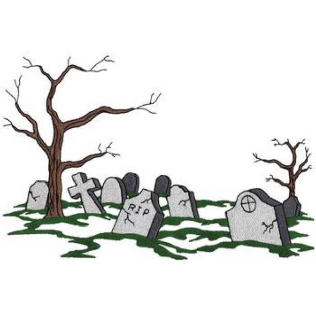 Picture of Graveyard Scene Machine Embroidery Design