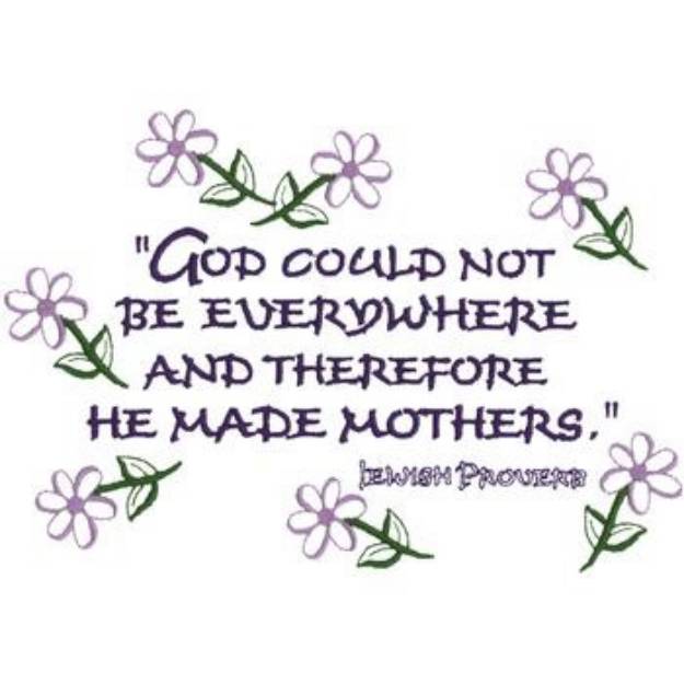 Picture of Mother Saying Machine Embroidery Design