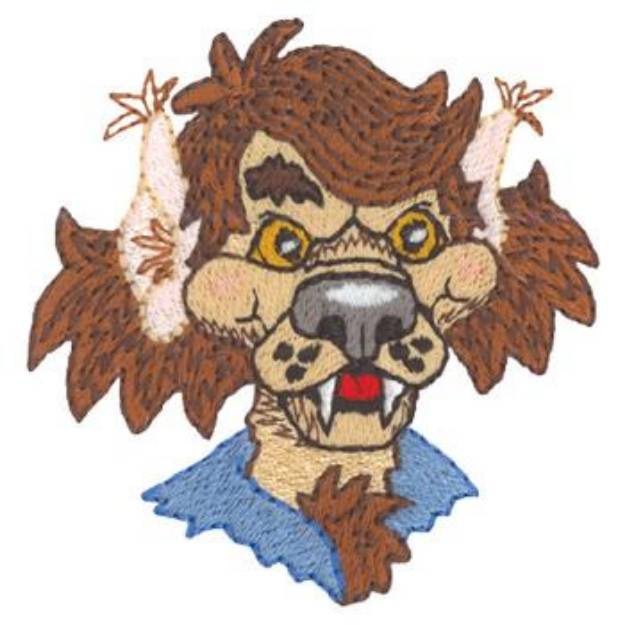 Picture of Werewolf Face Machine Embroidery Design